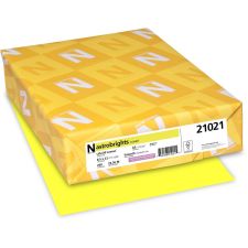 Astrobrights Color Card Stock, Lemon, Letter (8.5" x 11"), 65 lb, Pack Of 250