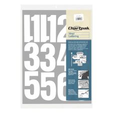 Chartpak Pickett Vinyl Numbers, 4", White