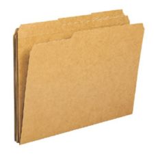 File Folders, 1/3 Cut, Legal Size (8-1/2" x 14"), 3/4" Expansion, Kraft, Box Of 100