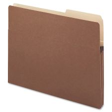 Smead 2/5-Cut Top-Tab File Pockets, Letter Size, 1 3/4" Expansion, 30% Recycled, Redrope, Box Of 25