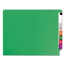 Smead Color End-Tab Folders, Straight Cut, Letter Size, Green, Box Of 100