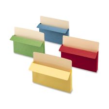 Smead Color Top-Tab File Pockets, Letter Size, 3 1/2" Expansion, Assorted Colors (No Color Choice), Box Of 25