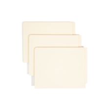 Smead End-Tab Folders With Fastener, 8 1/2" x 11", Letter, Manila, Box of 50 (34115)