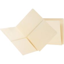 Smead End-Tab Pocket Folders With Shelf-Master Reinforced Tab, 2 Pockets, Letter Size, Straight-Cut Tab, Manila, Box Of 25