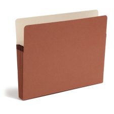 Smead Expanding File Pockets, 3 1/2" Expansion, 9 1/2" x 11 3/4", 30% Recycled, Redrope, Pack Of 25