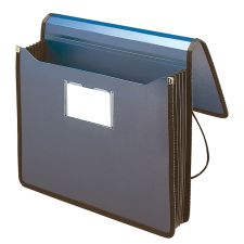 Smead Expansion Poly Wallet With Sewn Edges, Letter Size, 5 1/4" Expansion, Navy Blue
