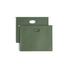Smead Hanging Expanding File Pockets, 3 1/2" Expansion, Letter Size, Standard Green, Box Of 10