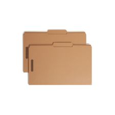Smead Kraft Reinforced Tab Fastener Folders, 3/4" Expansion, 8 1/2" x 14", Legal, Brown, Box of 50