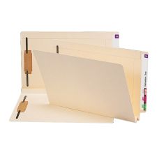 Smead Manila End-Tab Fastener Folders, 15 1/4" x 9 1/2", Box Of 50