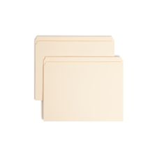 Smead Manila Reinforced Tab Fastener Folders, 3/4" Expansion, 8 1/2" x 11", Letter, Manila, Box of 50