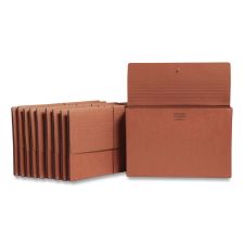 Smead Redrope Expanding Wallet With Elastic Cord, 5.25" Expansion, 1 Section, Elastic Cord Closure, Legal Size, Redrope, 10/Box