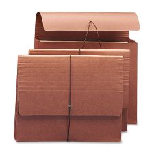 Smead Redrope Expanding Wallets With Elastic, Letter Size, 3 1/2" Expansion, 30% Recycled, Redrope, Pack Of 10