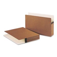 Smead Straight-Cut Tab Redrope File Pockets, Legal Size, 3 1/2" Expansion, 30% Recycled, Redrope, Box Of 50