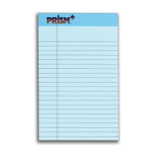 TOPS   Color Writing Pads, 5" x 8", 100% Recycled, Legal Ruled, 25 Sheets, Blue, Pack Of 12 Pads