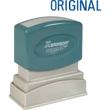 Xstamper One-Color Title Stamp, Pre-Inked, "Original", Blue