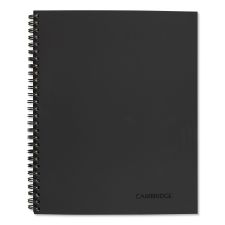 Cambridge Wirebound Guided Business Notebook, QuickNotes List-Management Format, Dark Gray Linen Cover, (80) 11 x 8.5 Sheets