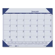 House of Doolittle EcoTones Recycled Monthly Desk Pad Calendar, 22 x 17, Ocean Blue Sheets/Corners, Black Binding, 12-Month (Jan-Dec): 2026
