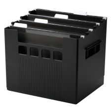 Pendaflex Super Decoflex 4-Storage File Folders, 11" x 12 3/4" x 10", Black
