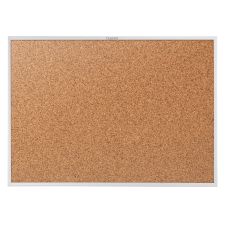 Quartet Classic Cork Bulletin Board, 36" x 48", Aluminum Frame With Silver Finish