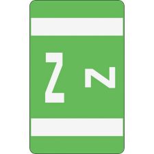Smead ACCS Alphaz Permanent Color-Coded Label Refill Pack, Z, Light Green, Pack Of 100