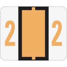 Smead BCCR And BCCRN Bar Style Permanent Color-Coding Label Roll, SMD67372, Light Orange, Roll Of 500