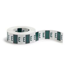 Smead BCCR Bar-Style Permanent Alphabetical Labels, E, Dark Green, Roll Of 500