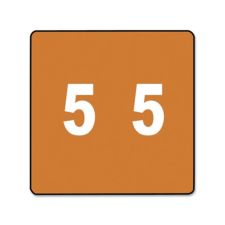 Smead DCC and DCCRN Color-Coded Numeric Labels, SMD67425, "Number", 1 1/2"W x 1 1/2"L, Brown, 250 Per Roll
