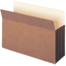 Smead Easy-Access Top-Tab Tyvek File Pockets, Legal Size, 5 1/4" Expansion, 30% Recycled, Redrope, Box Of 10