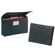 Smead Poly Premium Wallet, 5 1/4" Expansion, Letter Size, 13 1/2" x 10 1/4", Black