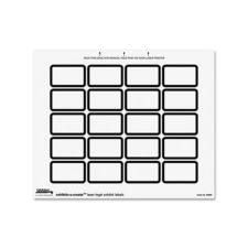 Tabbies Legal Exhibits-U-Create 1" Labels, TAB48090, 1 5/8"W x 1"L, Laser, White, 20 Per Sheet, Pack Of 240