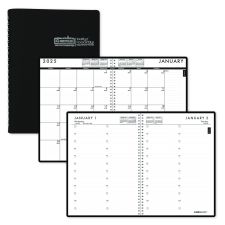 House of Doolittle 24/7 Recycled Daily Appointment Book/Monthly Planner, 10 x 7, Black Cover, 12-Month (Jan to Dec): 2026