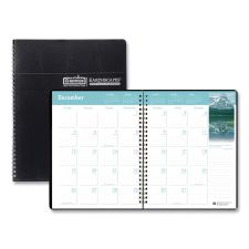 House of Doolittle Earthscapes Recycled Ruled Monthly Planner, Landscapes Color Photos, 11 x 8.5, Black Cover, 14-Month: Dec 2025 to Jan 2027