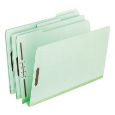 Pendaflex Pressboard Expanding Folders, 2" Expansion, 8 1/2" x 11", Letter Size, 30% Recycled, Green, Box Of 25 Folders