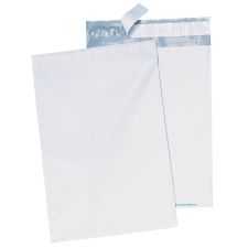 Quality Park Redi-Strip Poly Envelopes, 9" x 12", Self-Adhesive, White, Box Of 100