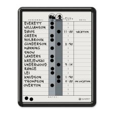 Quartet Classic Gray In/Out Board, 11" x 14", Aluminum Frame With Black Finish