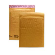 Sealed Air Jiffylite Self-Seal Bubble Mailer, #00, Barrier Bubble Air Cell Cushion, Self-Adhesive Closure, 5 x 10, Brown Kraft, 250/CT