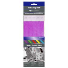 Sicurix Standard Dupont Tyvek Security Wristbands, 10" x 13/16", Purple, Pack Of 100