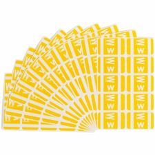 Smead ACCS Alphaz Permanent Color-Coded Label Refill Pack, W, Yellow, Pack Of 100