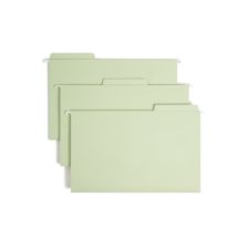 Smead FasTab Hanging Folders, 1/3 Cut, Legal Size, Moss, Pack Of 20