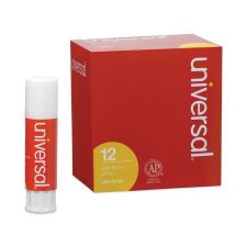 Universal Glue Stick, 0.28 oz, Applies and Dries Clear, 12/Pack