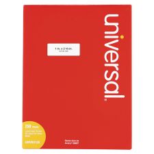 Universal White Labels, Inkjet/Laser Printers, 1x2.63, White, 30/Sheet, 250 Sheets/PK
