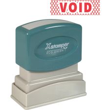 Xstamper Pre-Inked VOID One Color Title Stamp, 62% Recycled, 100000 Impressions, Red