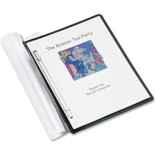 ACCO ACCOHIDE Frosted Front Report Cover, 8 1/2" x 11", 500-Sheet Capacity, Clear/Black