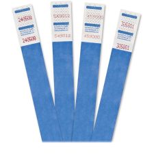Advantus Tyvek Colored Wrist Bands, 3/4" x 10", Blue, Pack Of 500