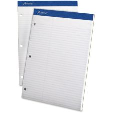 Ampad Evidence Dual Pad, 8 1/2" x 11 3/4", Law Ruled, 50 Sheets, White