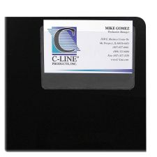 C-Line Top-Loading Business Card Holders, 2" x 3 1/2", Clear, Pack Of 10