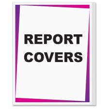 C-Line Vinyl Report Covers, Letter Size (8-1/2" x 11"), Clear, Box Of 100