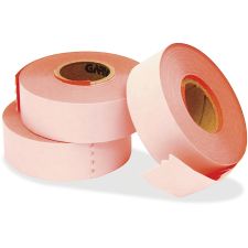 Garvey Contact 22-77 Labelers 2-line Labels - 5/8" Width x 13/16" Length - Rectangle - Fluorescent Red - Paper - 1000 / Roll - 1 / Each