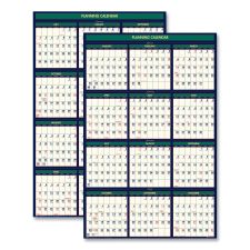 House of Doolittle Four Season Erasable Business/Academic Recycled Wall Calendar, 24 x 37, 12-Month(July-June): 2025-26, 12-Month(Jan-Dec): 2026