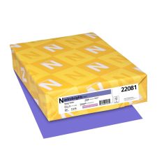 Neenah Astrobrights Bright Color Copy Paper, 1 Ream, Venus Violet, Letter (8.5" x 11"), 500 Sheets Per Ream, 24 Lb, 98 Brightness